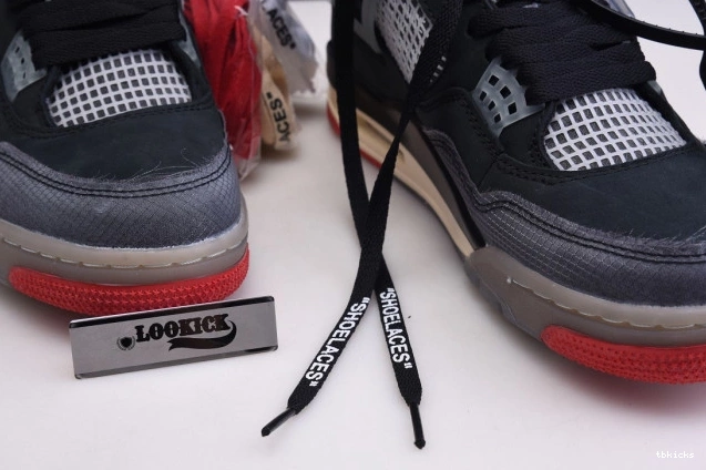 Rep TBK Off Retro 4 CV9388-001 Air Bred White Jordan x 0711